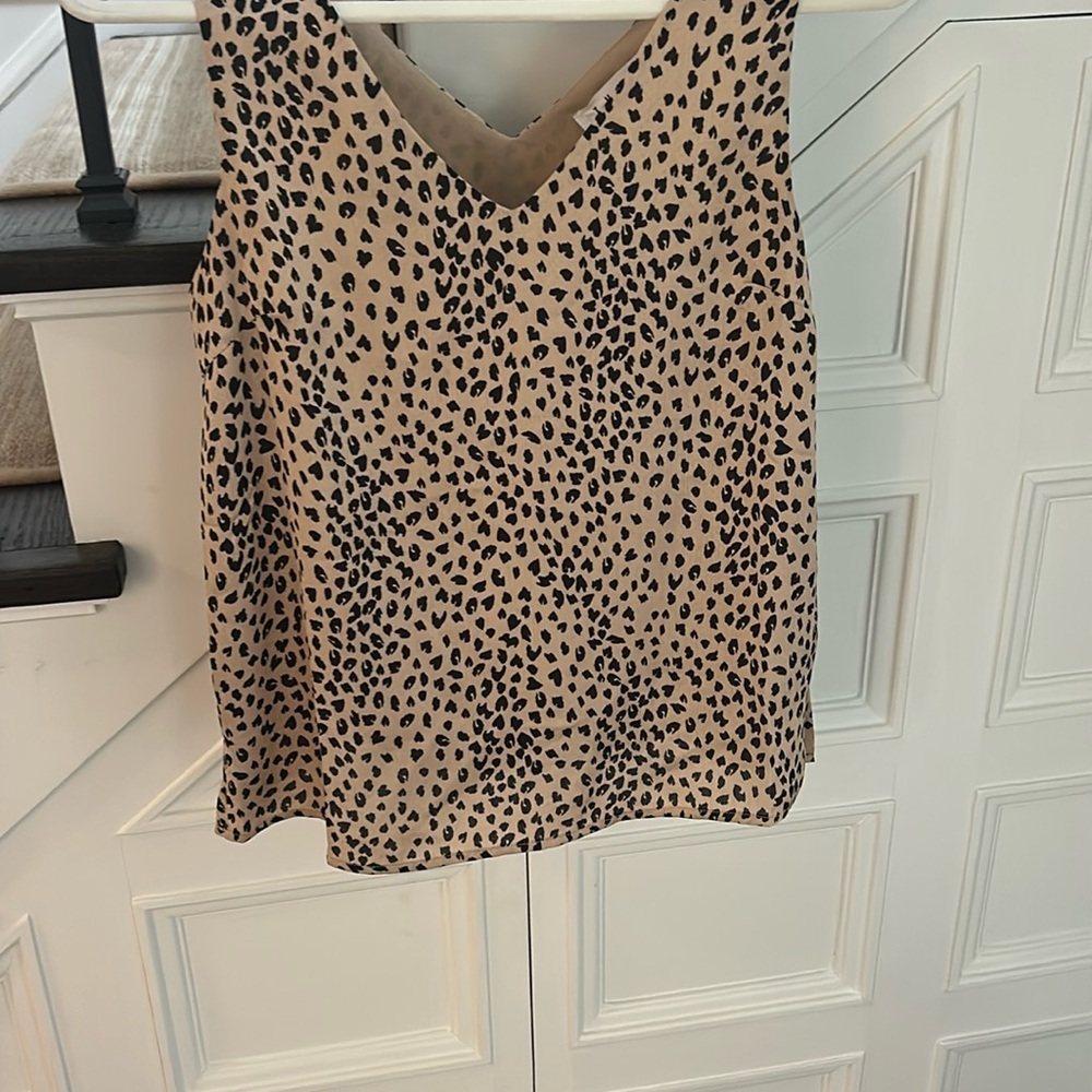 THML Brown and Tan Sleeveless Tank Top
